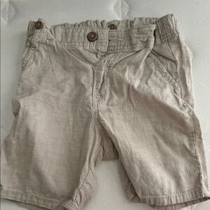H&M Toddler Light Tan Shorts with Button Detail